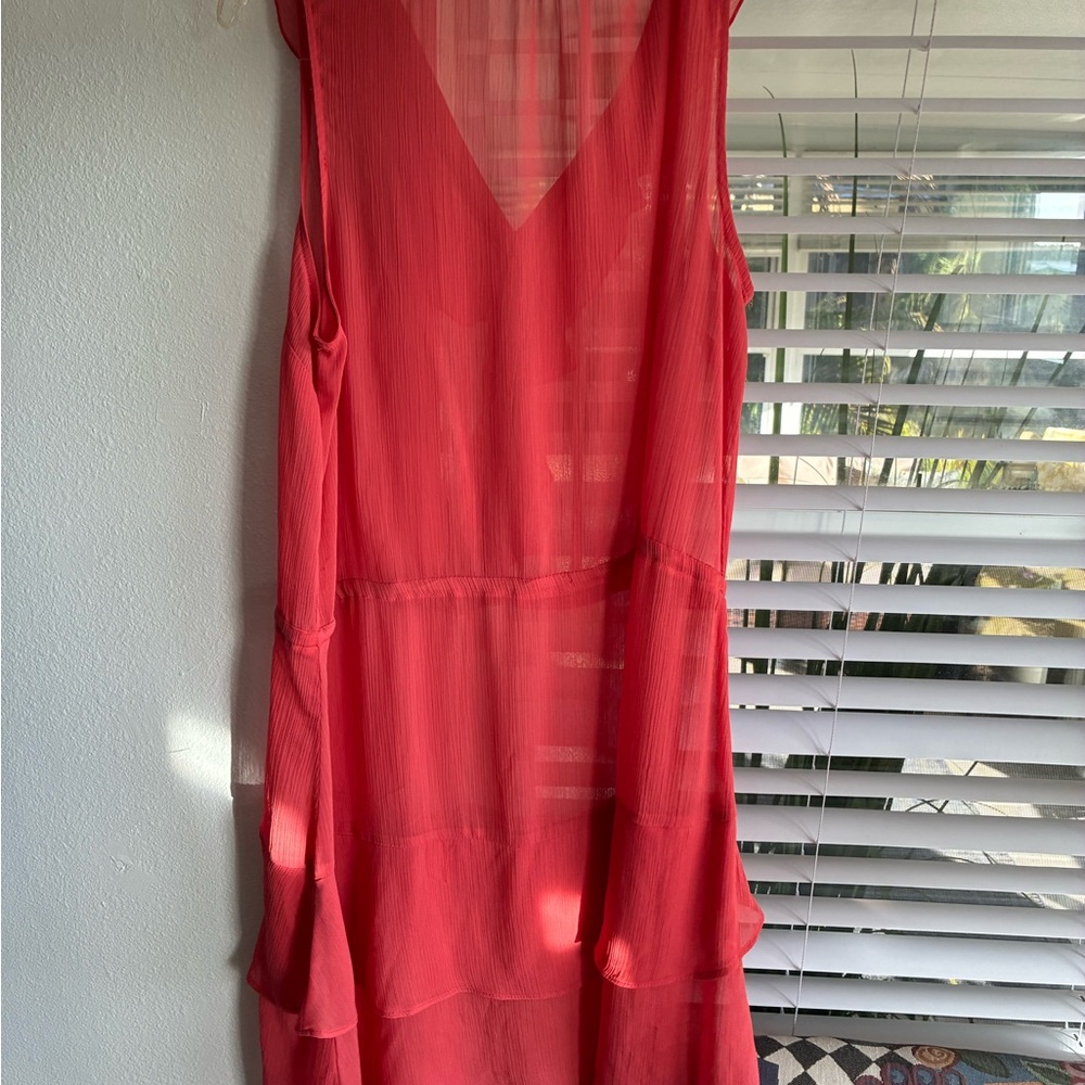 Old Navy Vibrant Red V-Neck Dress - Picture 5 of 5